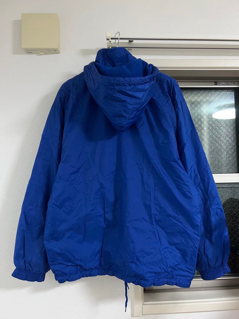 90s POLO SPORT 刺繍ロゴ 星条旗 裏地フリース ナイロンジャケット