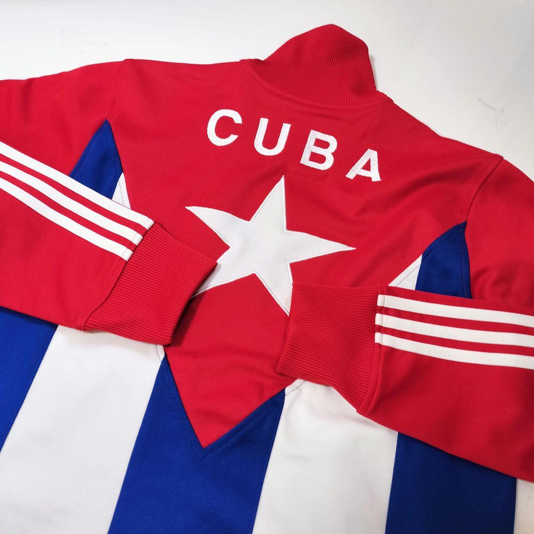 ★人気　アディダス　ジャージ　トラックジャケット　刺繍ロゴ　キューバ　M