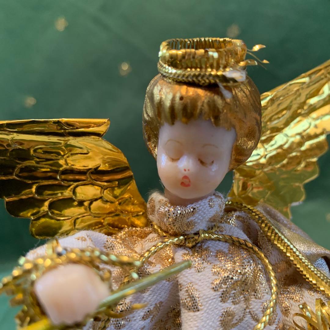 西ドイツ製　レア・ビンテージのkoeste社のラッパを吹く天使！豪華で可愛い！