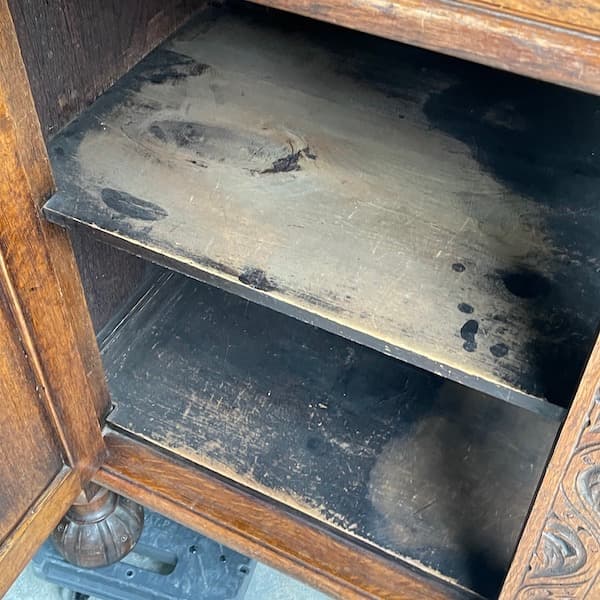 1880年頃　イギリスアンティーク　ミラーバックキャビネット　カップボード