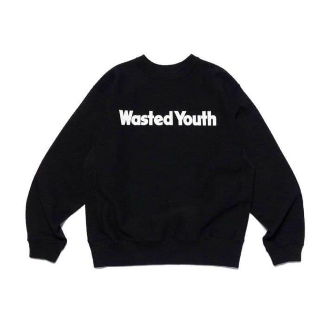 Wasted Youth クルーネックスウェット ブラック