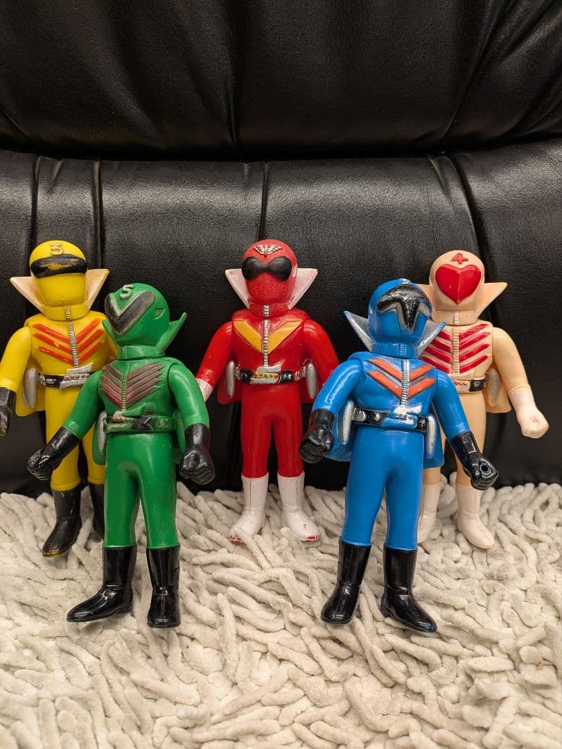 ソフビ　当時物　ゴレンジャー　5体セット 戦隊ヒーロー　特撮　ミニソフビ