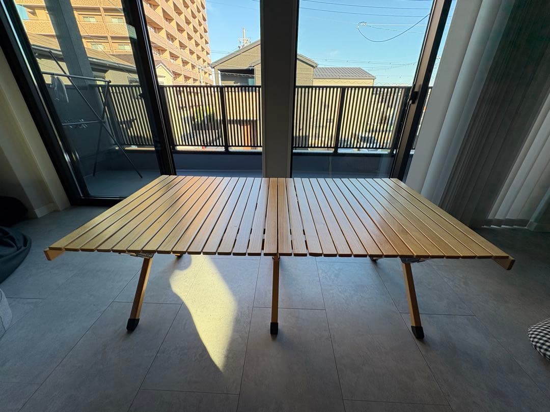 Hilander 木製折りたたみテーブル 収納バッグ付き