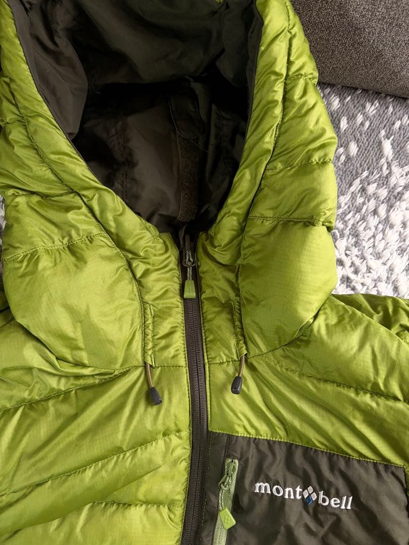 mont-bell モンベルコロラドパーカー ダウンリバーシブル黄緑 M