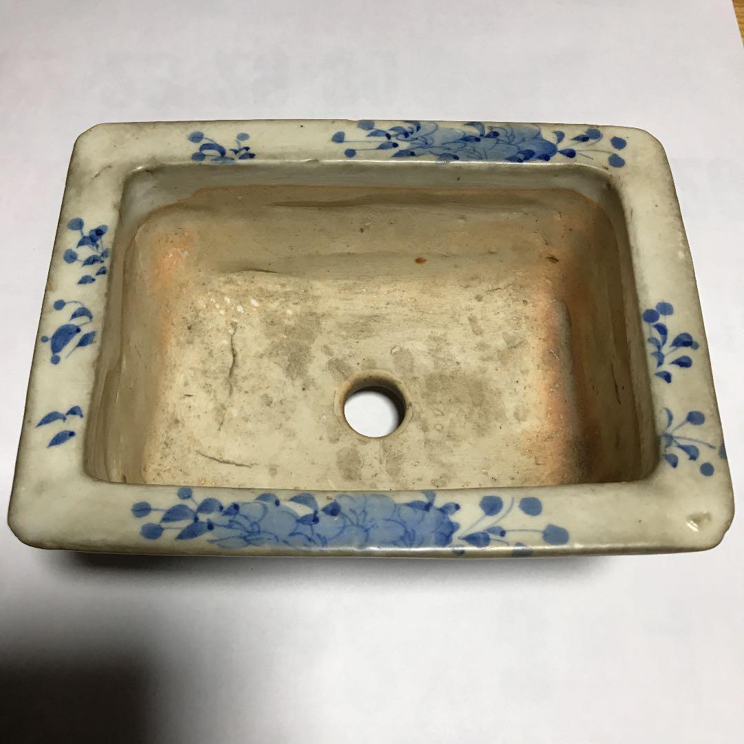 染付　支那角鉢