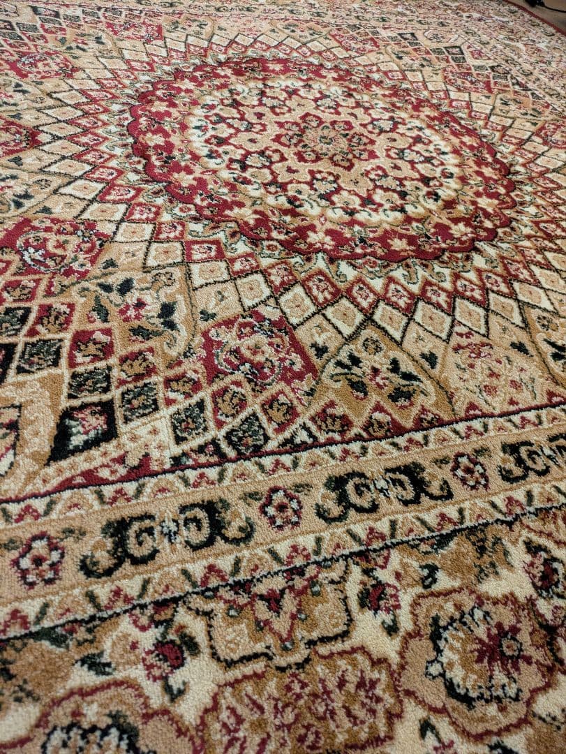 幾何学模様のラグ・カーペット　サヤンサヤン　240cm×240cm