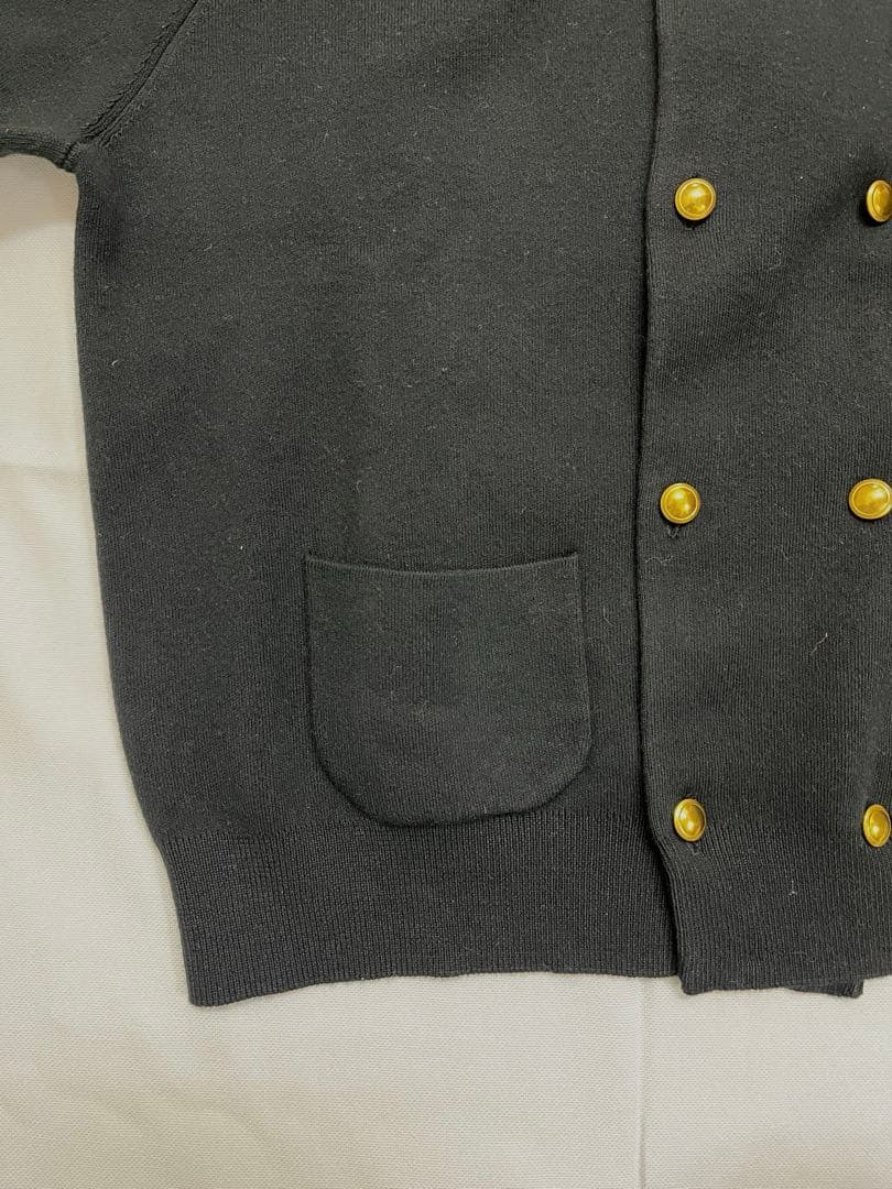 CABaN キャバン コットンカシミヤ ダブルボタンカーディガン ブラック