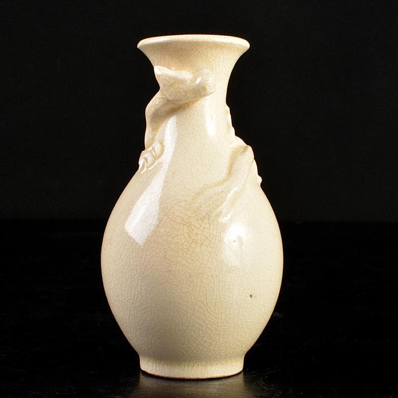 薩摩焼　白薩摩　龍貼り付け　振出　合わせ箱　V　R7395