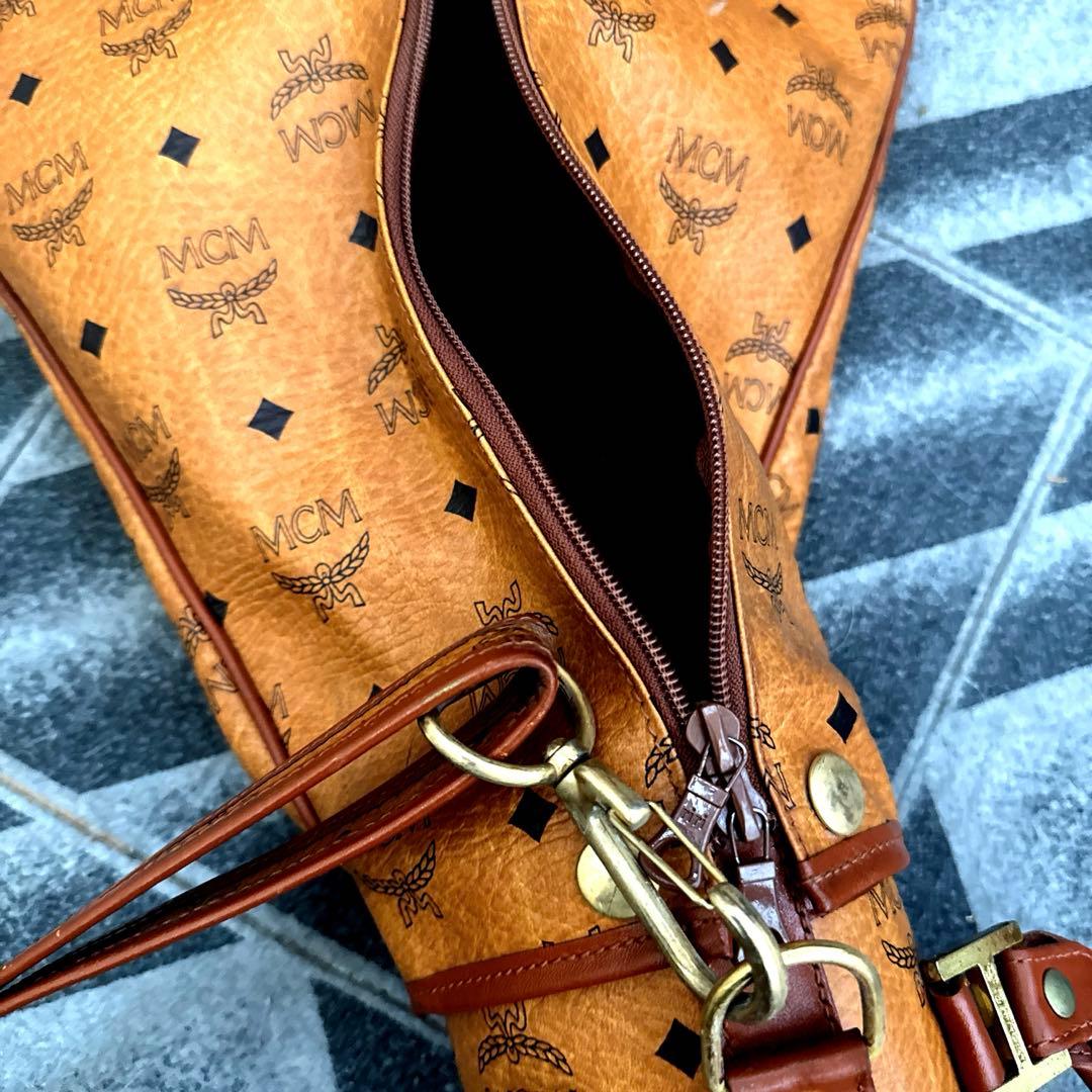 MCM レザーキャディバッグ ベージュ