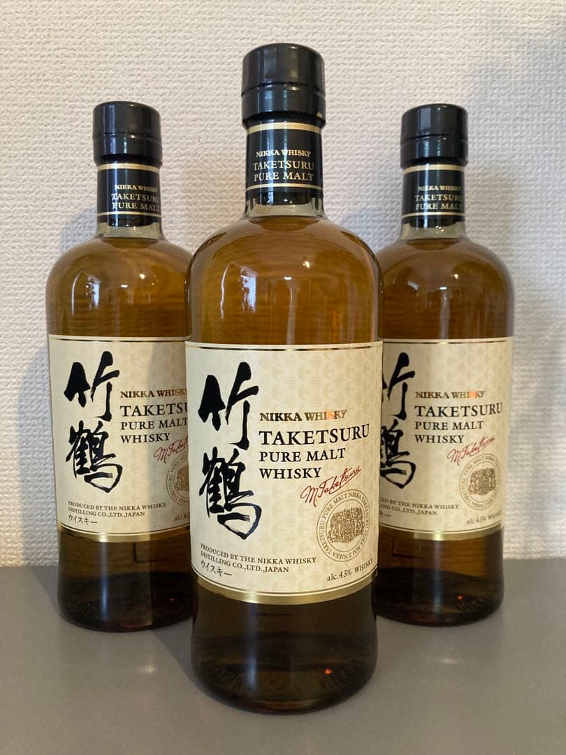 【旧ラベル】竹鶴ピュアモルトウイスキー3本セット