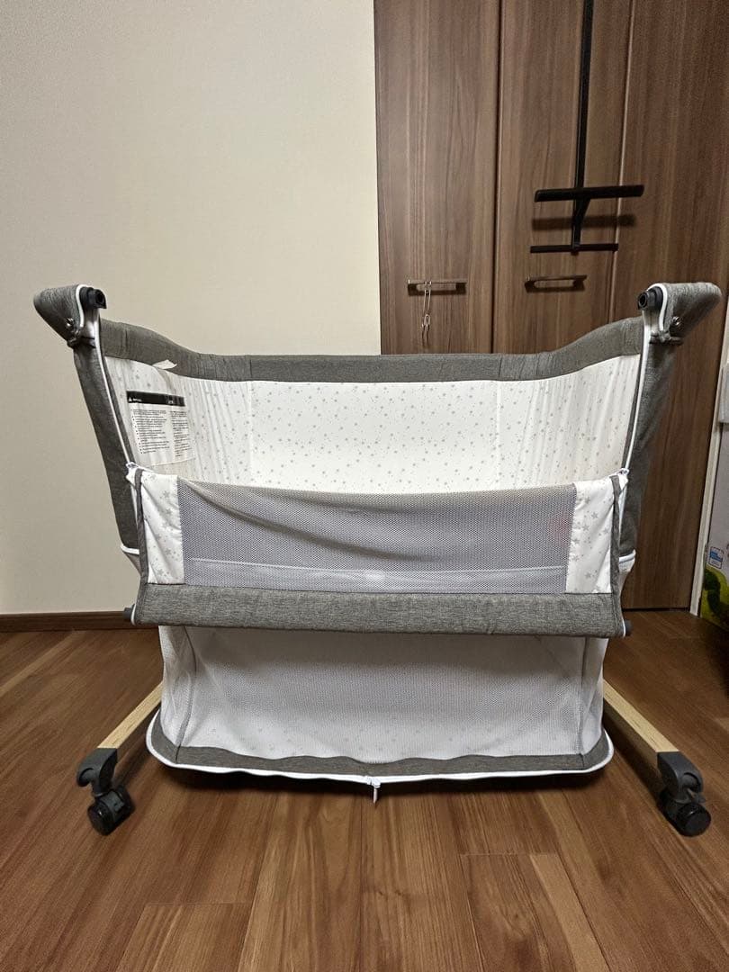 ［3/17まで］HZDMJ ベビーベッド　グレー　プレイヤード