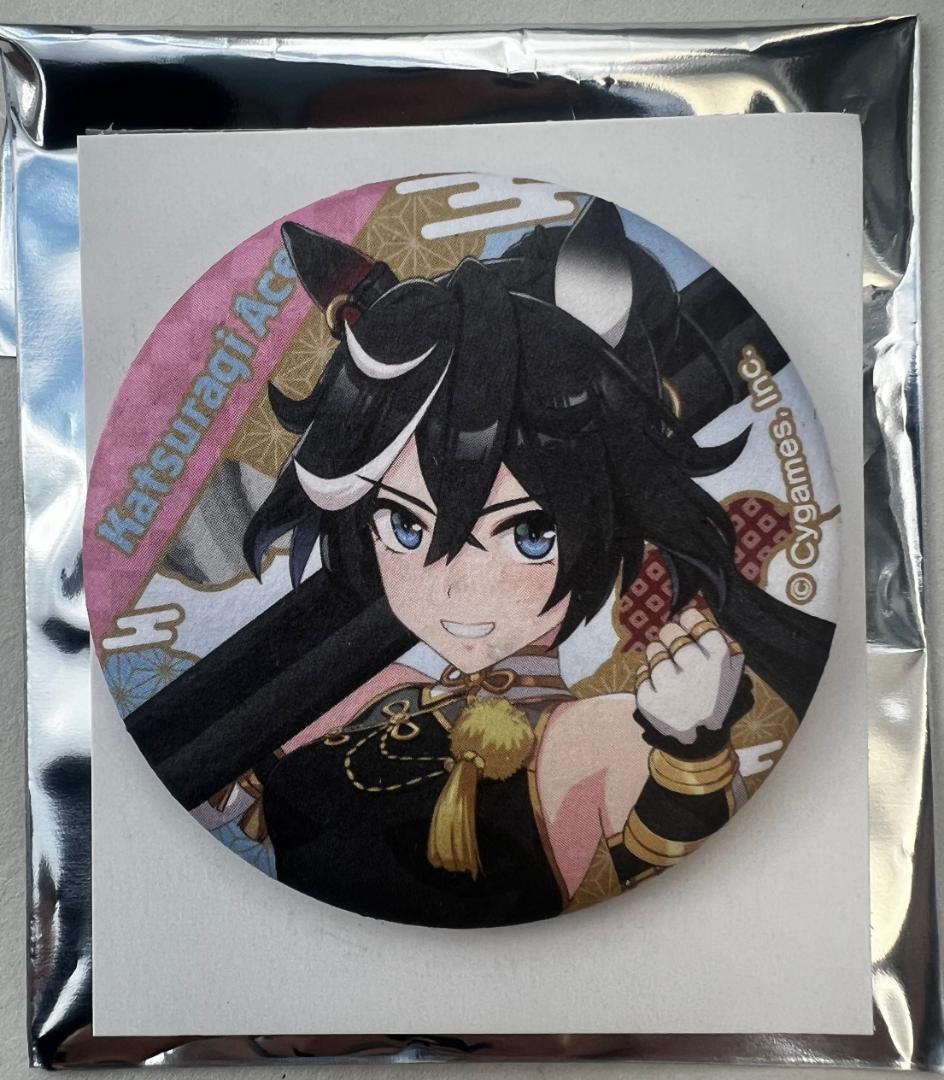 ウマ娘　プリティーダービー　和紙風缶バッジ　カツラギエース　7点