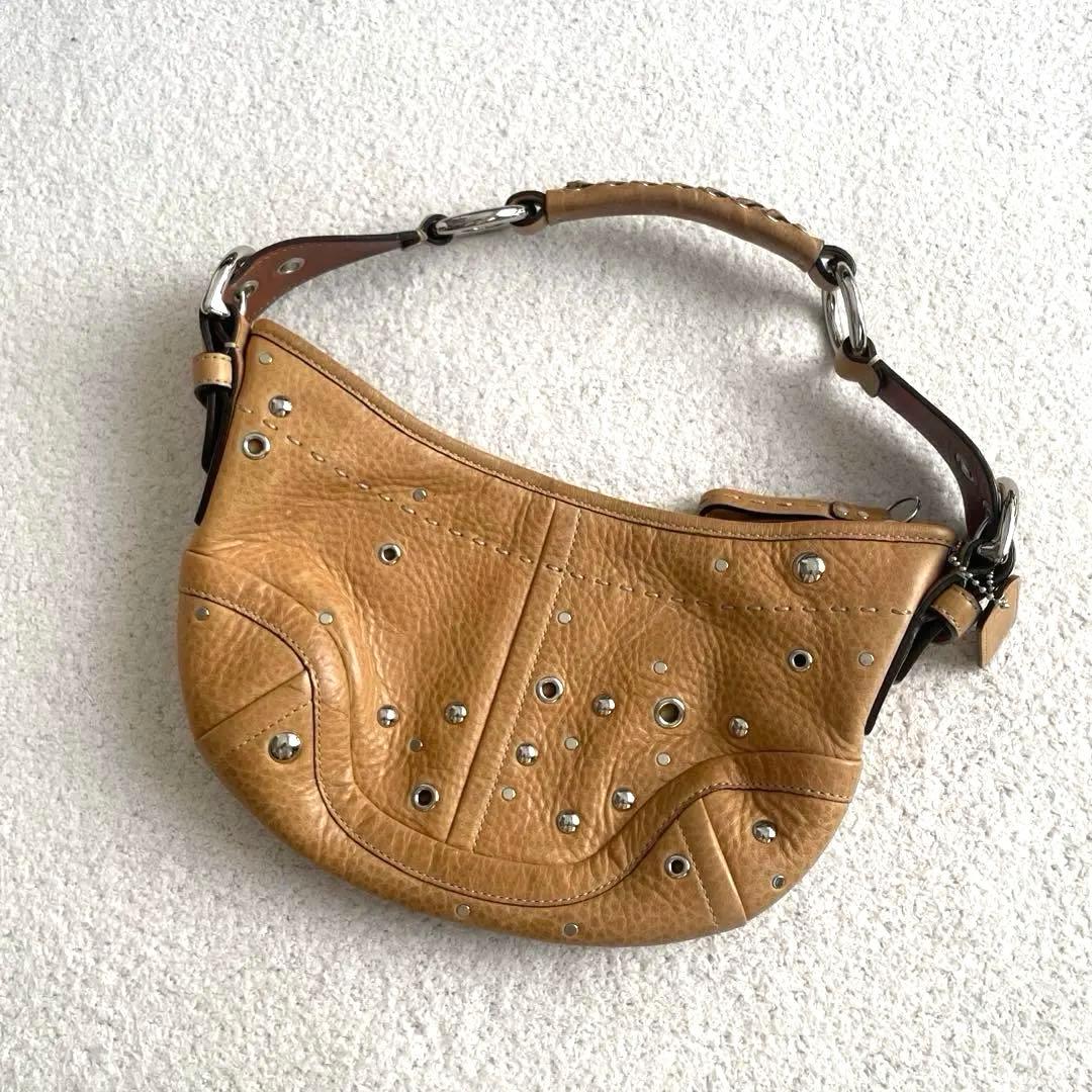 Coach コーチ ホーボー ハンドバッグ スタッズ レザー