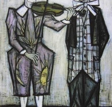 ベルナール・ビュッフェ【LE CIRQUE-Deux clowns】