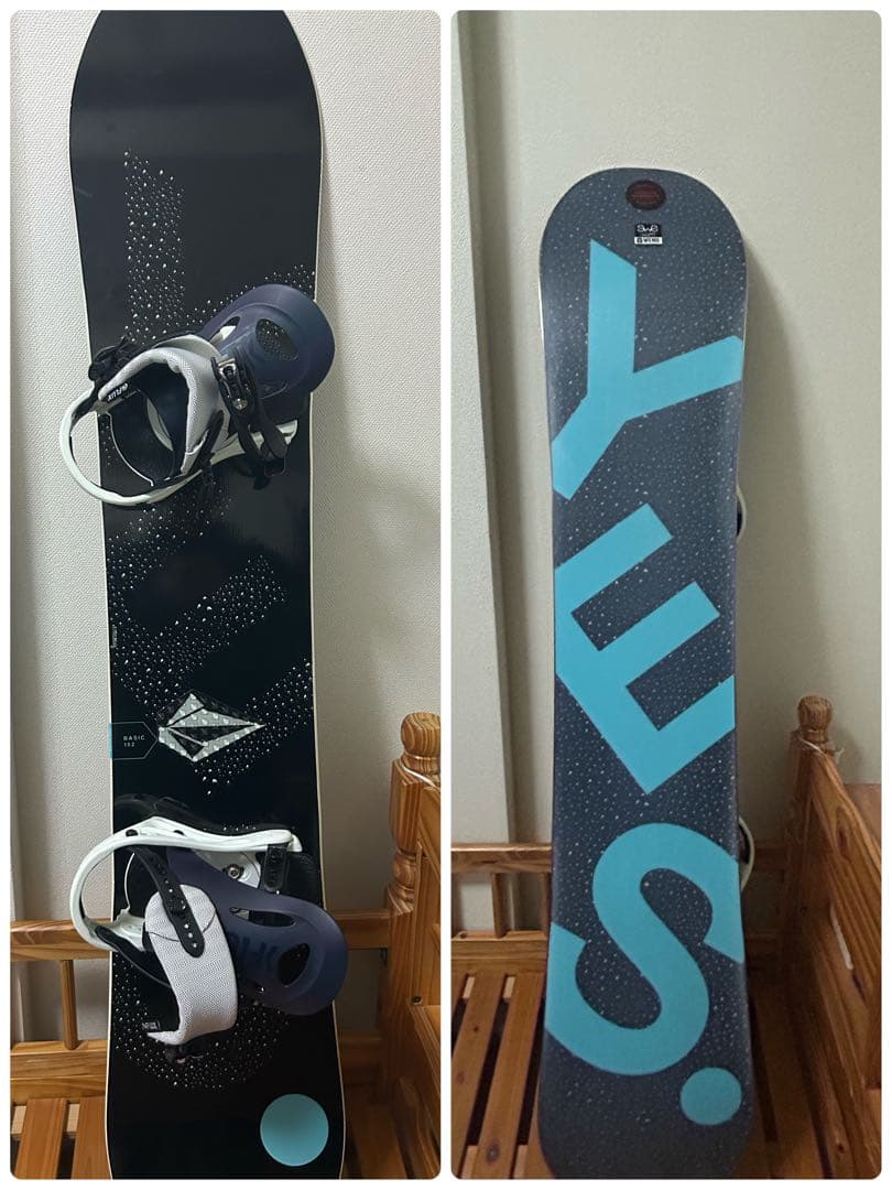 YES BASIC 152 スノーボードFLUX バインディング付き