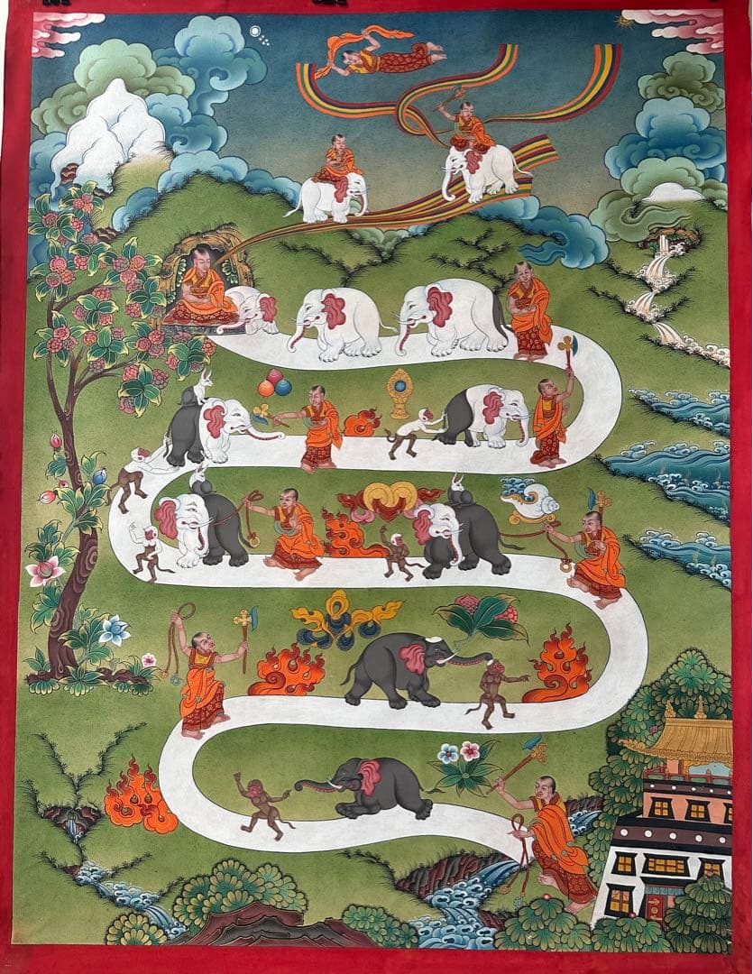 チベット絵画、ニルヴァーナ、涅槃への道