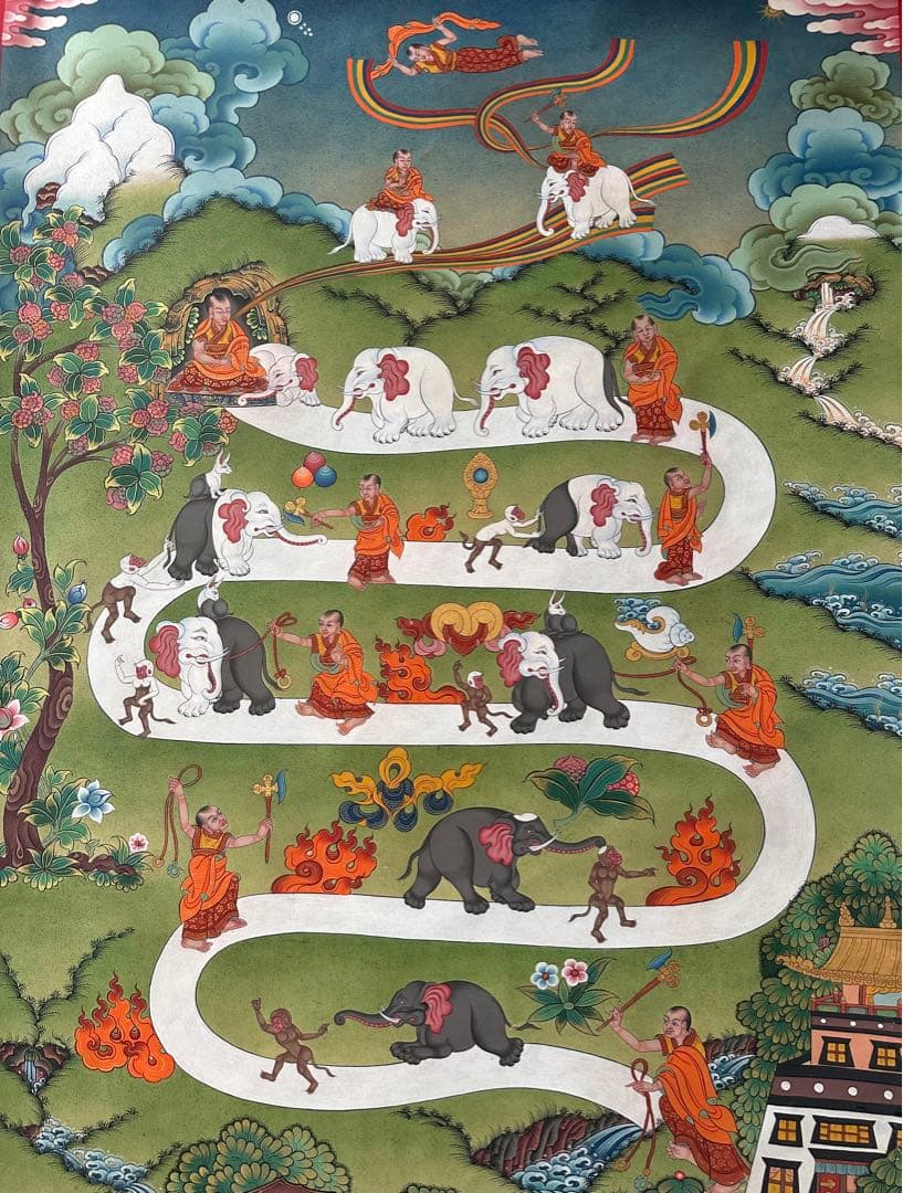 チベット絵画、ニルヴァーナ、涅槃への道