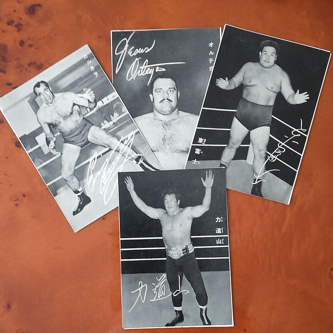 【力道山】鈴木出版絶版プロレスリングかるた&めんこ&ブロマイドセット昭和めんこ