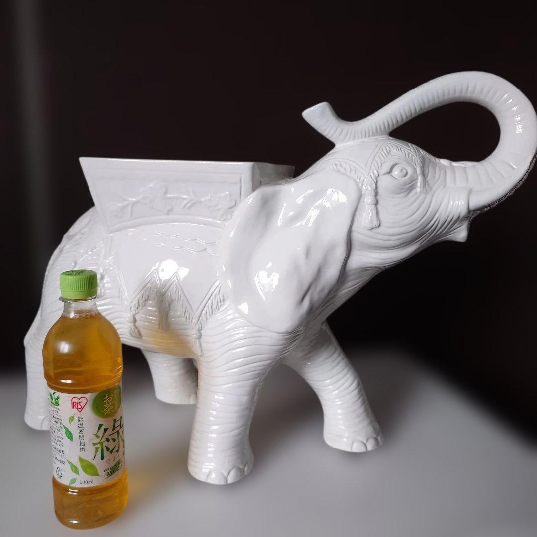 北欧風　ホワイトエレファント　象　飾り台　花台　縁起物