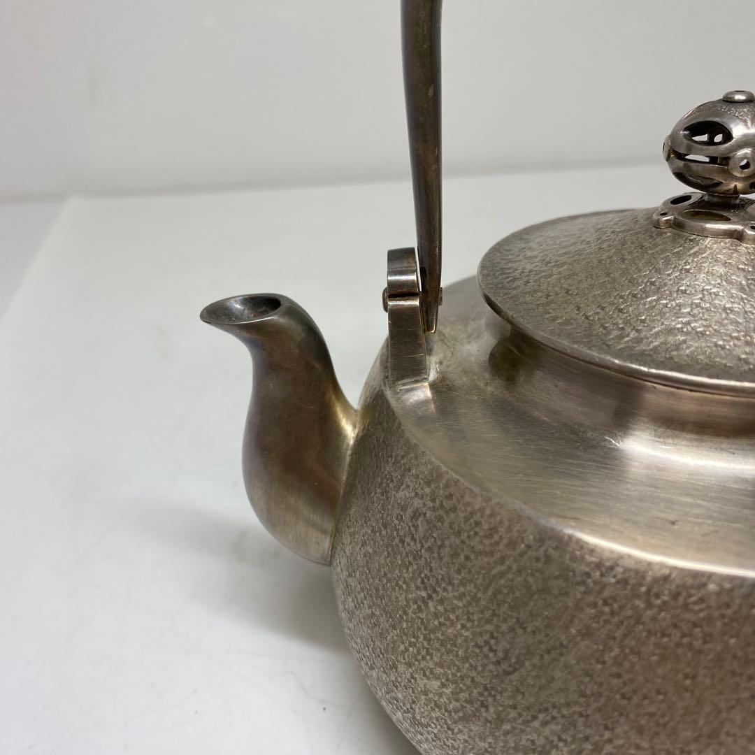 純銀刻印　槌目　銀瓶　387g トウオ　東さ7-0607☆2F