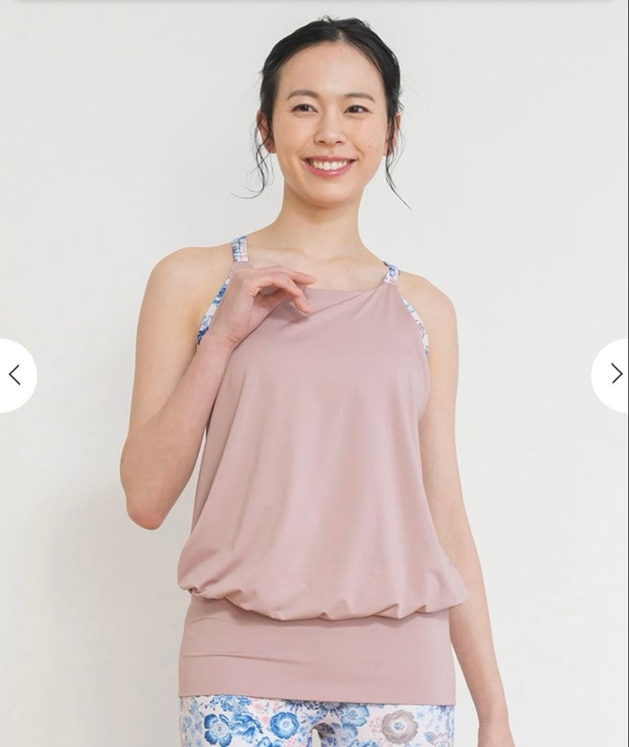 えみ　　新品　【SUKALA】エンブロイダリープリントカバーキャミソール