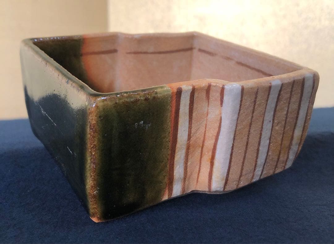 《R》懐石 織部 向付10客 小鉢 木箱　260126く1