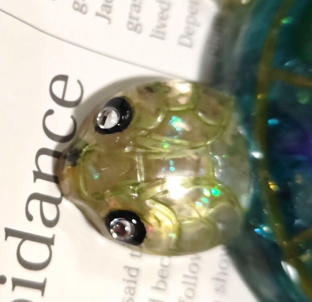 りーり☆神守護あり☆　オルゴナイト　巨大カメさん　ホヌ　金運人間関係魔除け