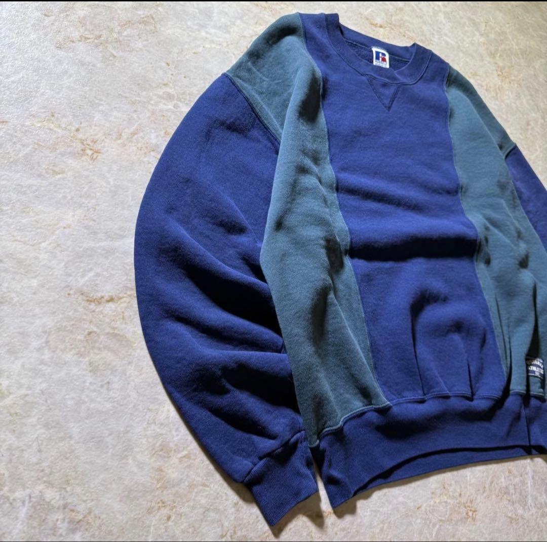 RUSSELL ATHLETICバイカラースウェット短丈USA製90s希少当時物
