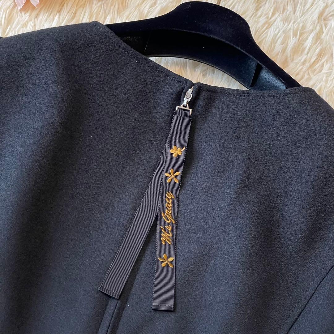 極美品 M'S GRACY 2020年 バックリボン ワンピース ブラック 36