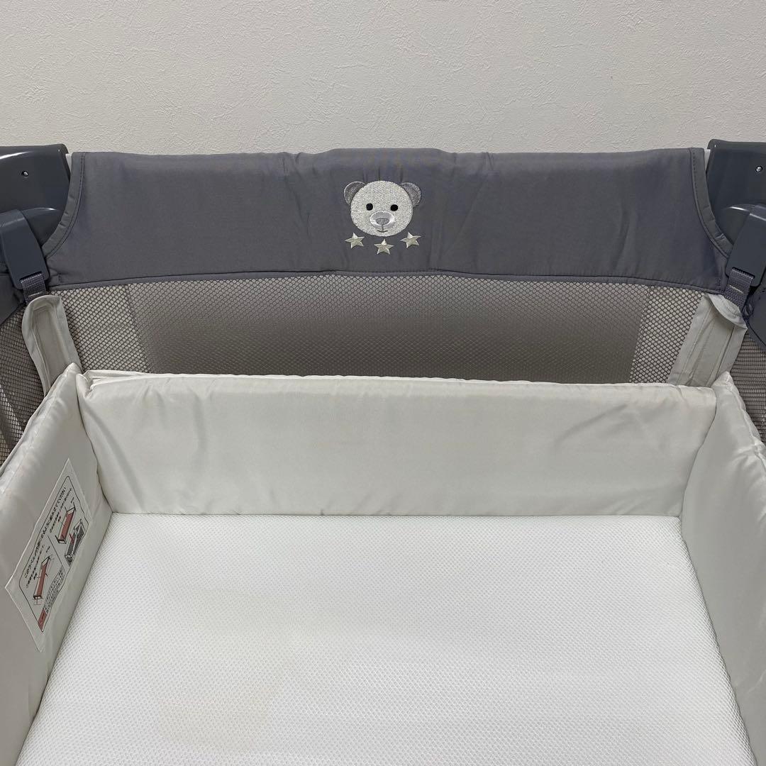 Aprica アップリカ　ベビーベッド ココネルエアー グレーベアー