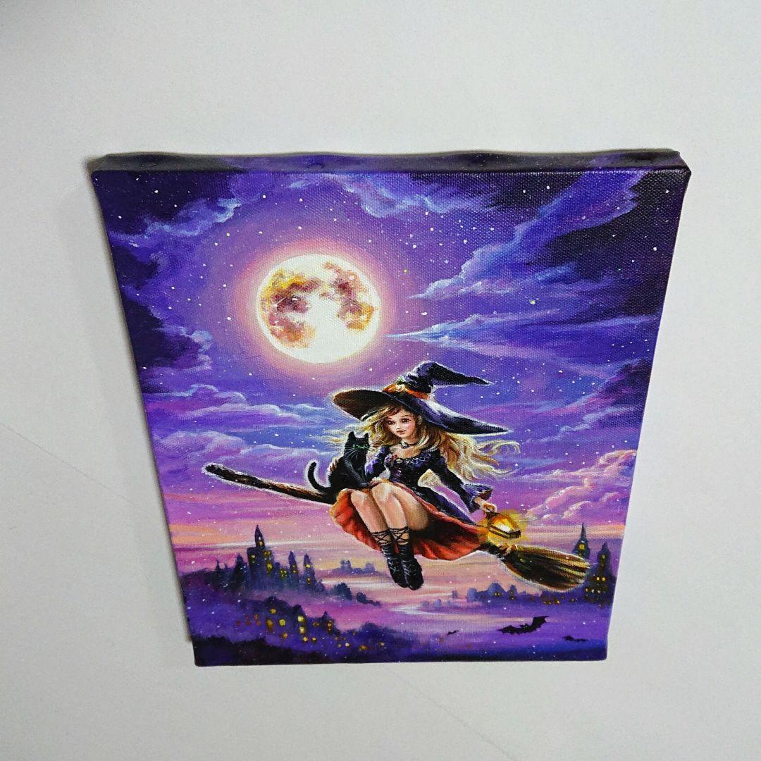 n*y様 【黒猫と共に】アクリル画 F3 風景画 絵画