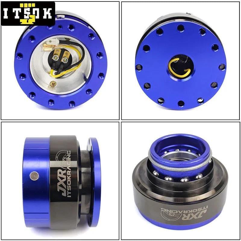 青 ブルー クイックリリース レンチン音 鳴る Ding ステアリングボス