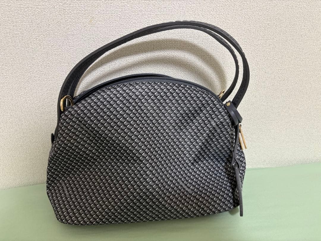 新品 VISONA 2way ショルダーバッグ ハンドバッグ くすみブルー系