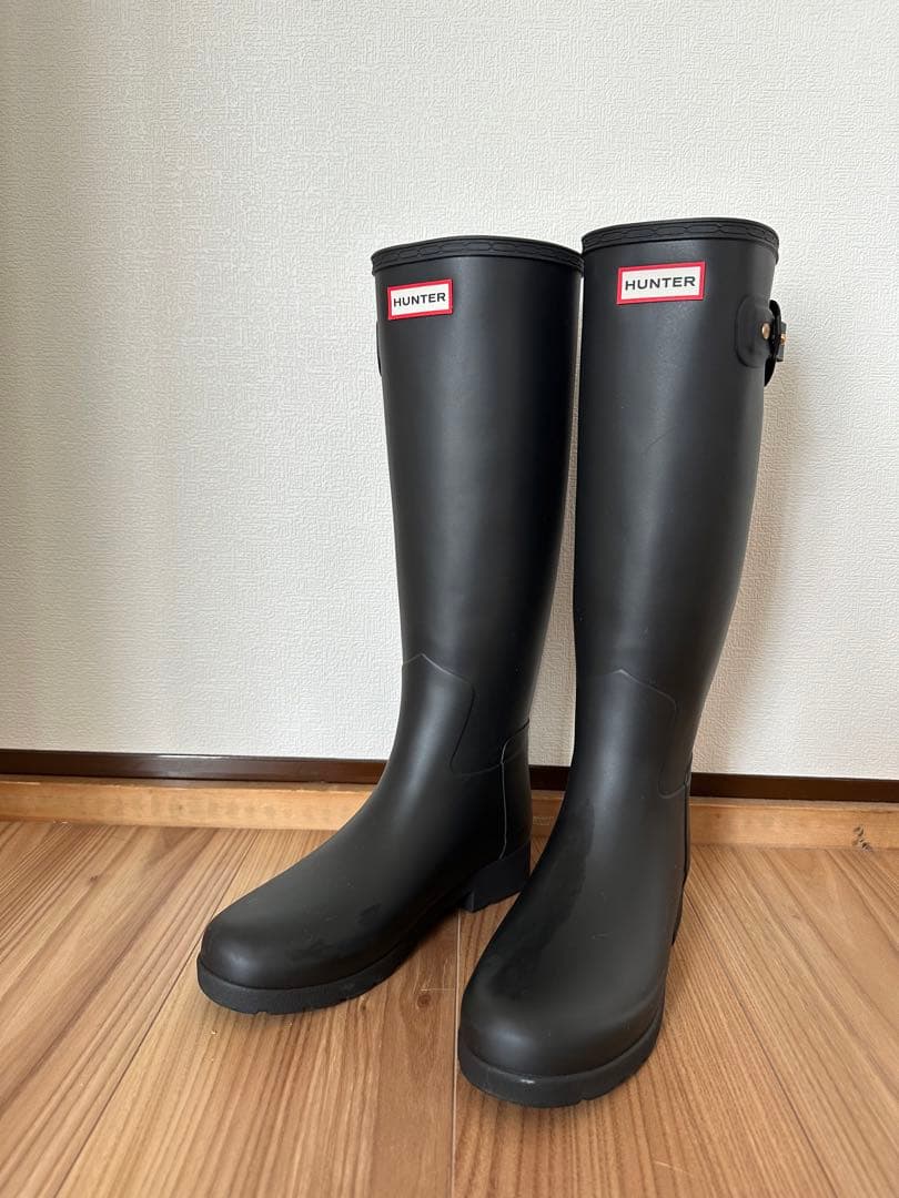 HUNTER × SEAROOMLYNN コラボ レインブーツ ブラック