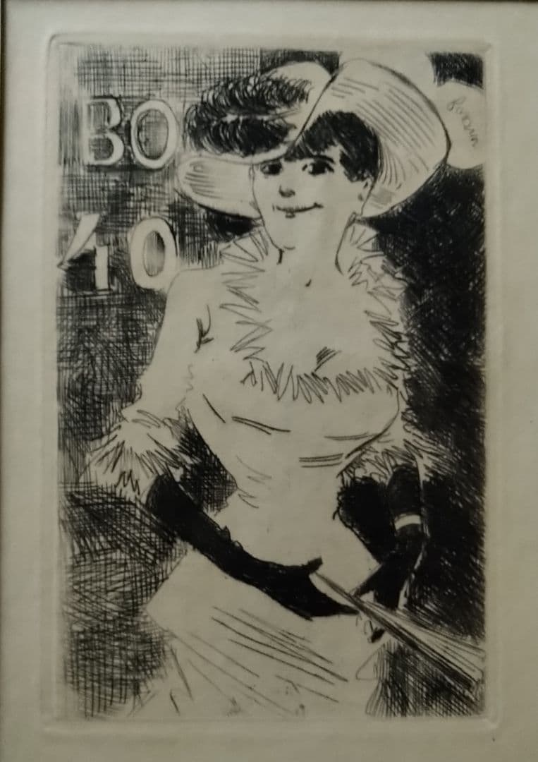 アンティーク 銅版画　未使用・保管品、美品