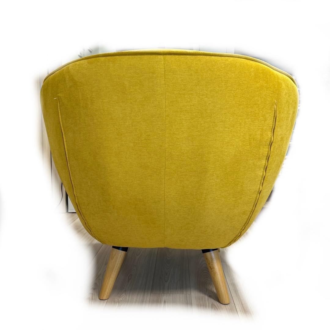 ニトリ nitori 1人用ファブリックワイドソファ 黄色イエロー