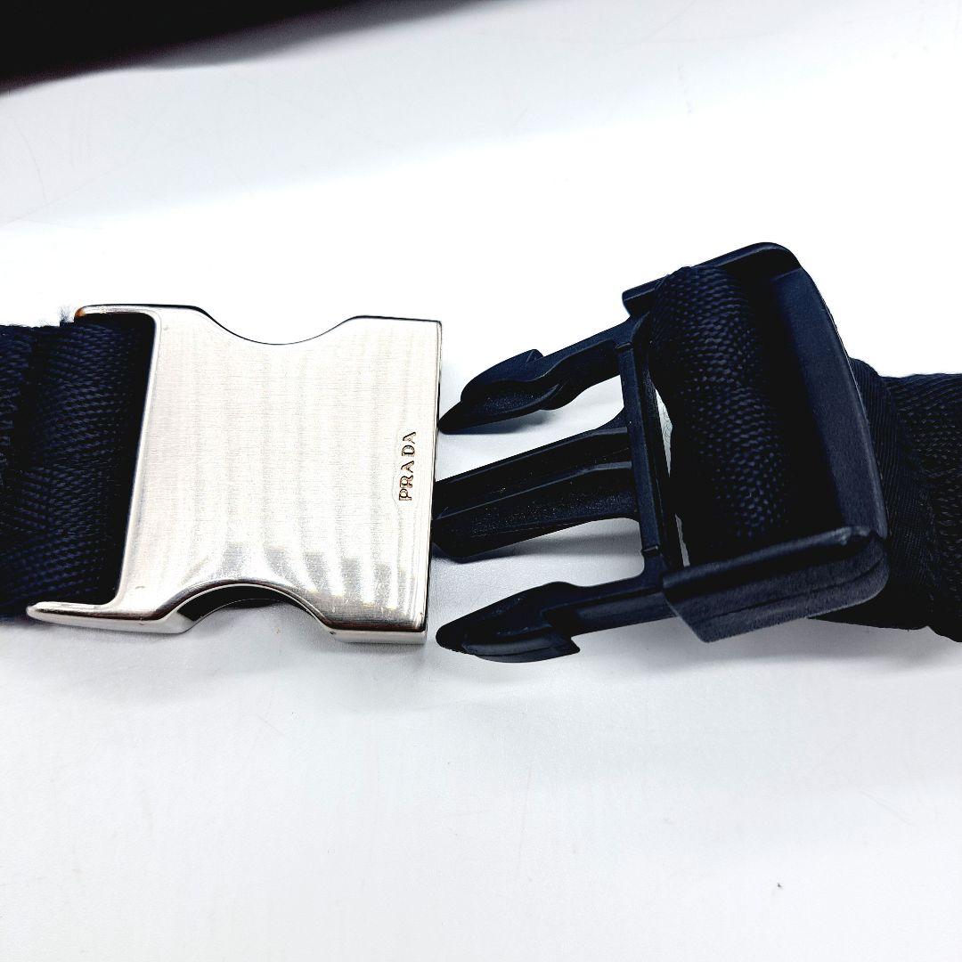 PRADA ウエストポーチ　ボディバッグ 　三角ロゴプレート　ナイロン　ブラック