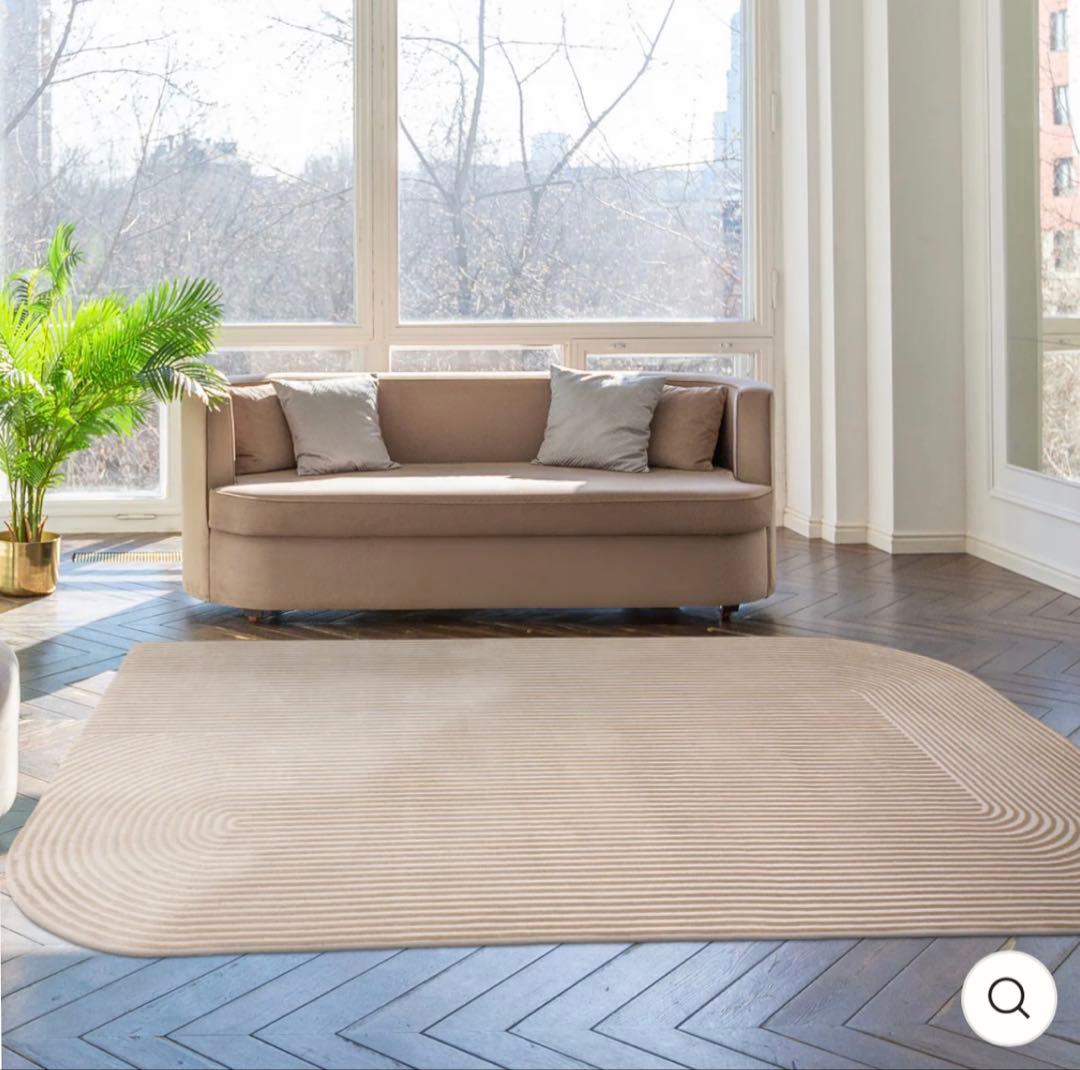 た*か様 【新品】rughaus ラグハウス / アイボリー ストライプ ラグ