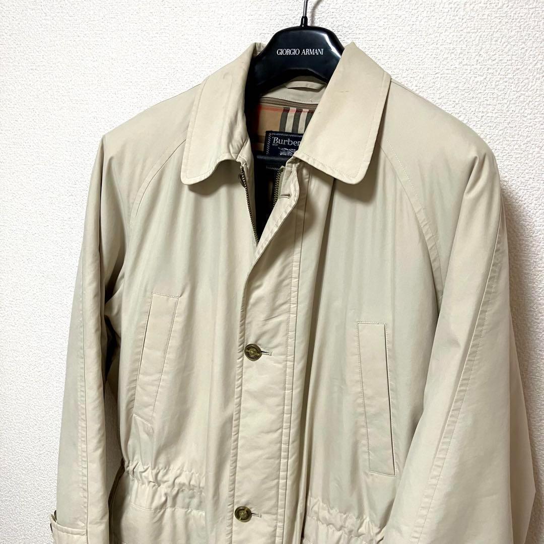 バーバリー モッズコート ダウンライナー付 裏ノバチェック メンズM ベージュ