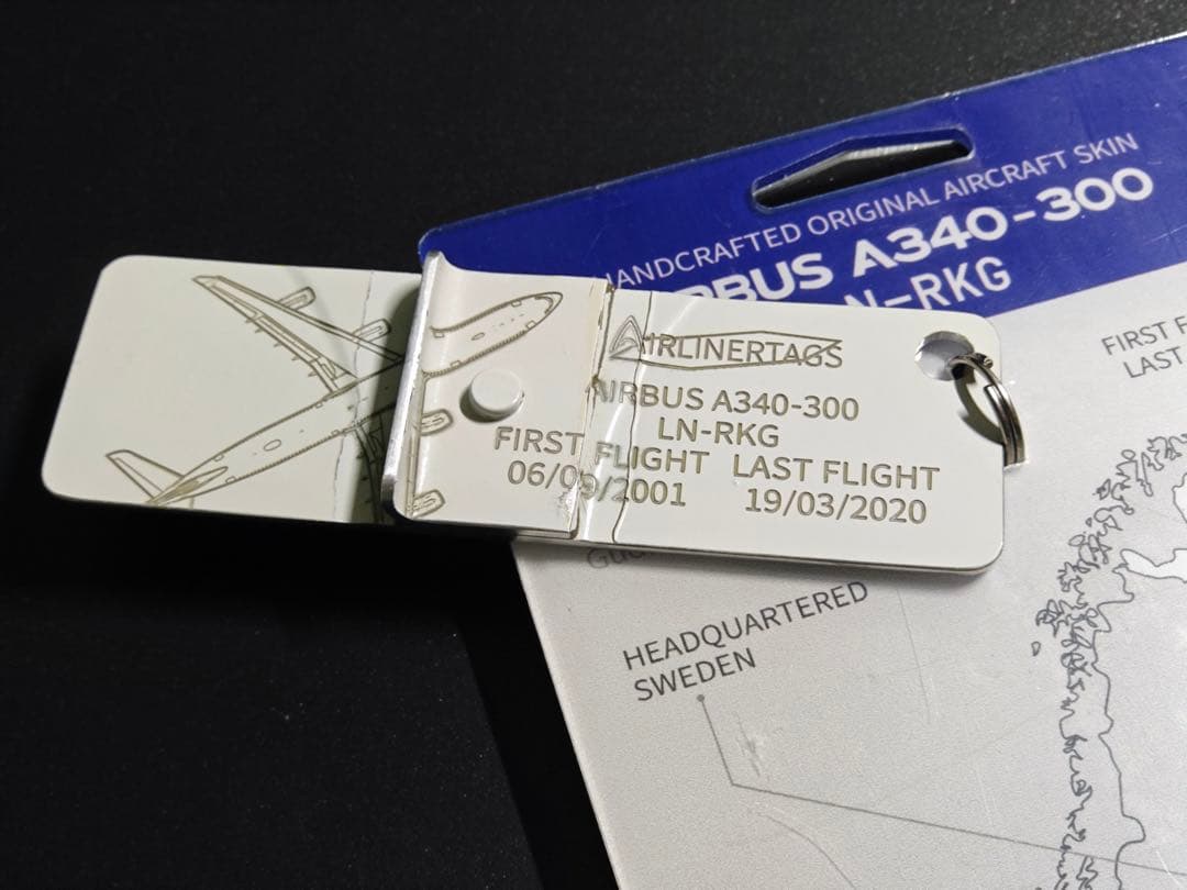 SK SAS航空 Airlinertags A340-313 特殊部位コンビ色