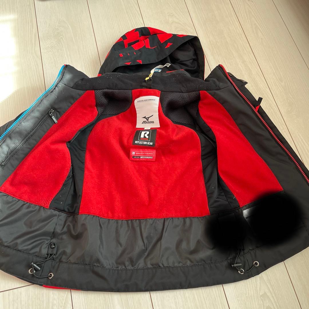 ミズノ　ウェア　スキー　120センチ　赤✖️黒