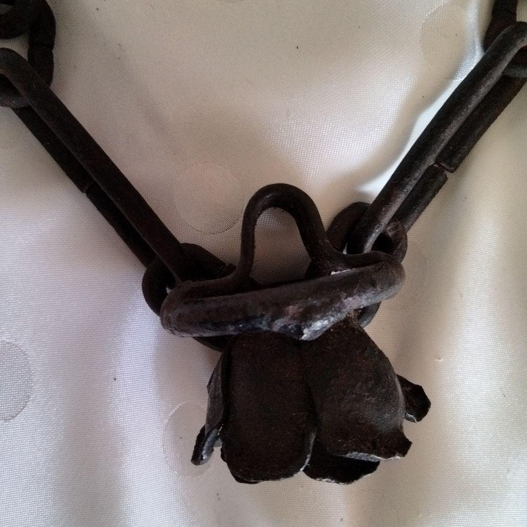 アイアンブラックローズ、美品、匿名配送、アンティークミラー。