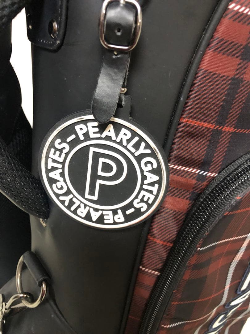 PEARLY GATES チェック柄 キャディバッグ　ヘッドカバー8点