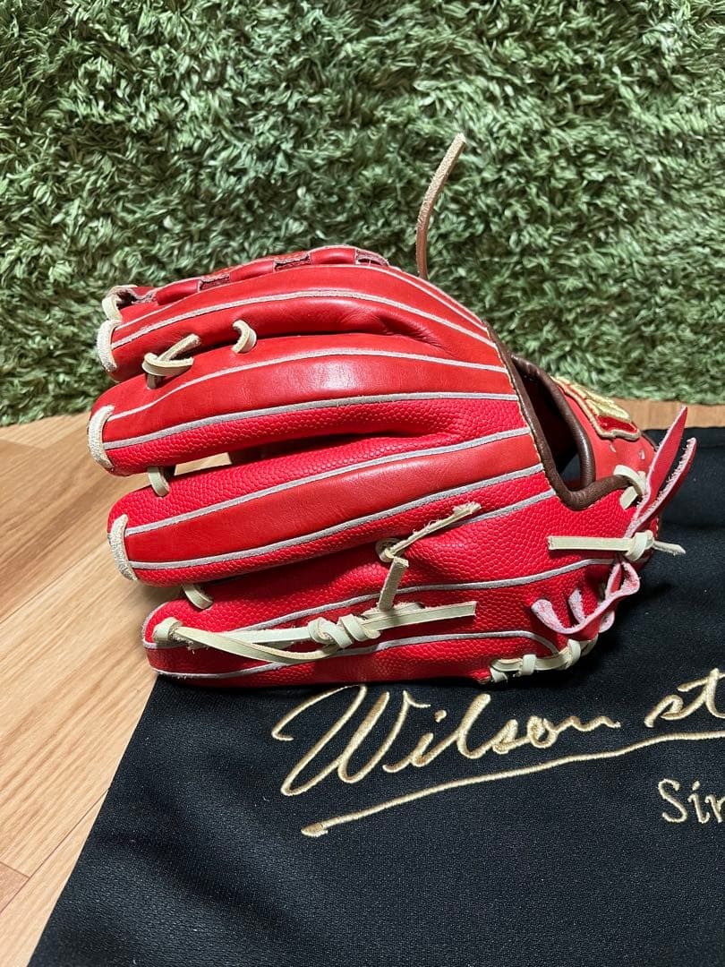 ウィルソンスタッフ デュアル 軟式投手用 DB型 スカーレットSS×Eオレンジ