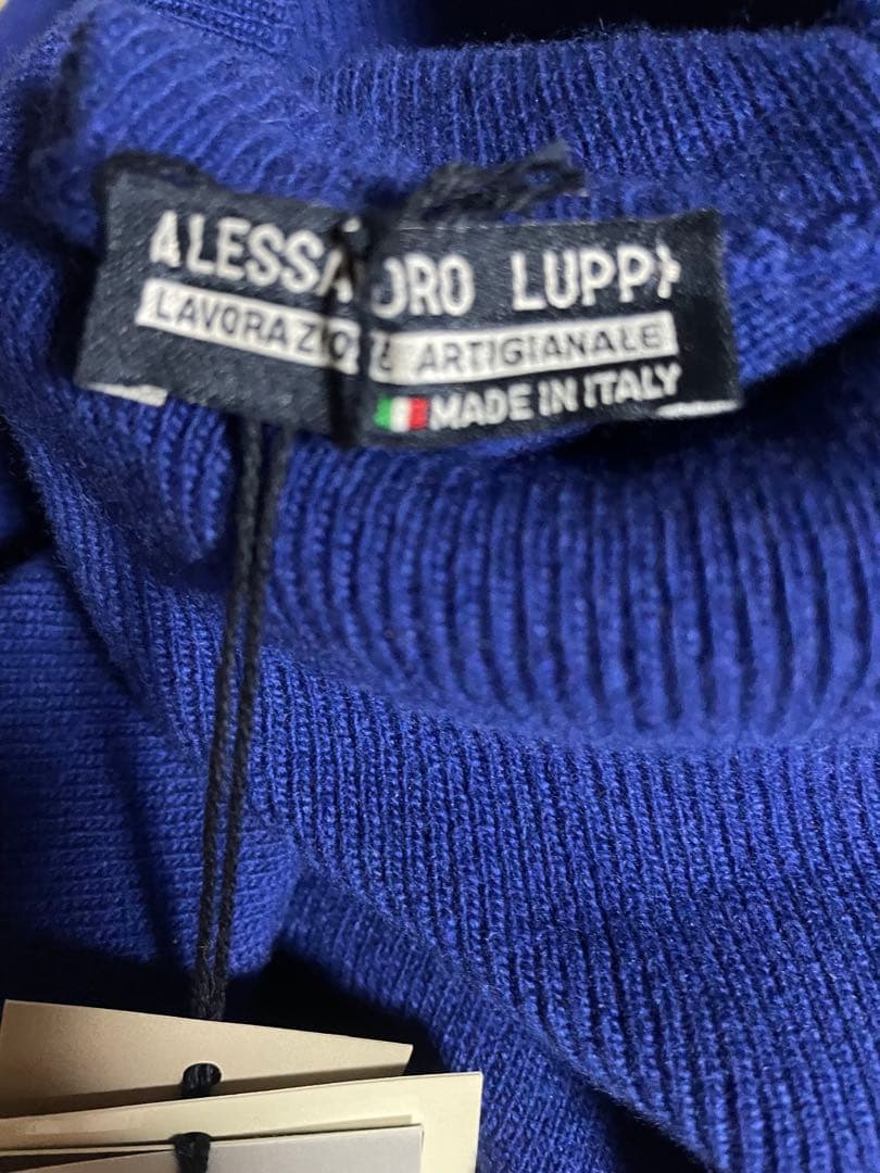 【未使用品】ALESSANDRO LUPPIウールカシミヤタートルネックニット