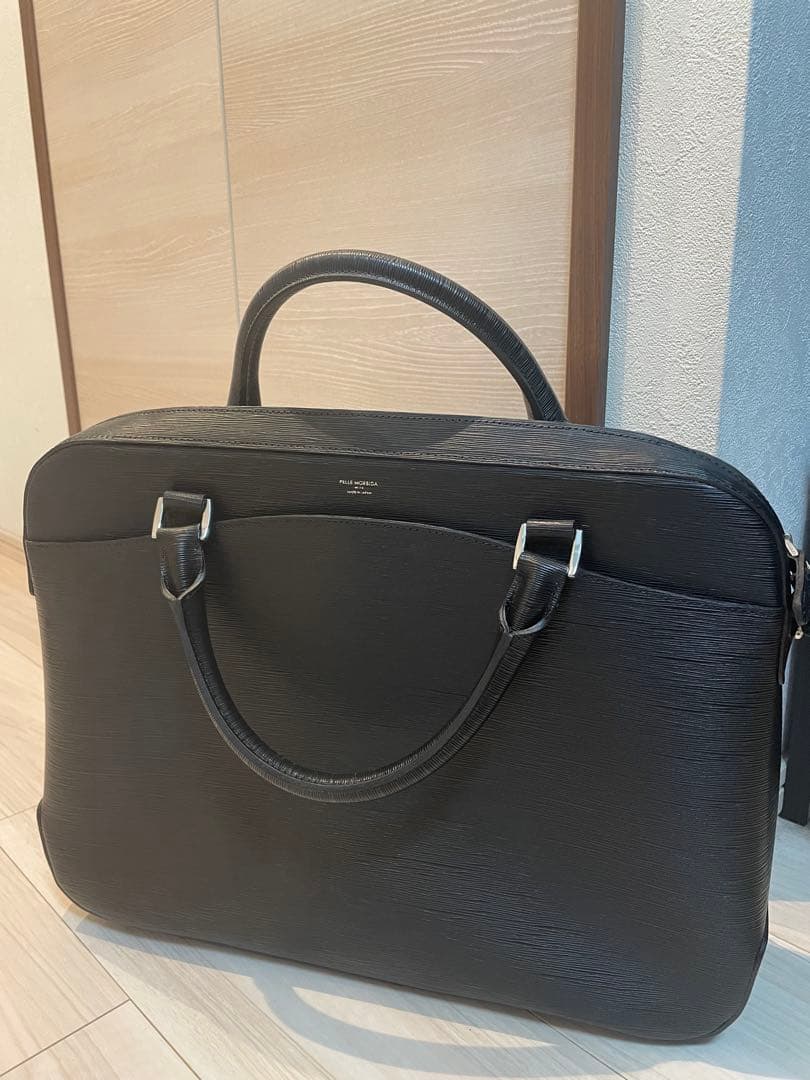 【極美品】PELLE MORBIDA ブラック ビジ ネスバッグペッレモルビダ