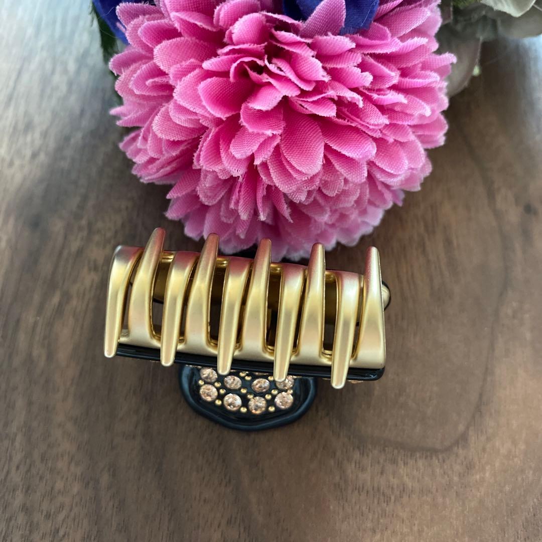 acca ヘアクリップ　S ブラック　ロゴ入り