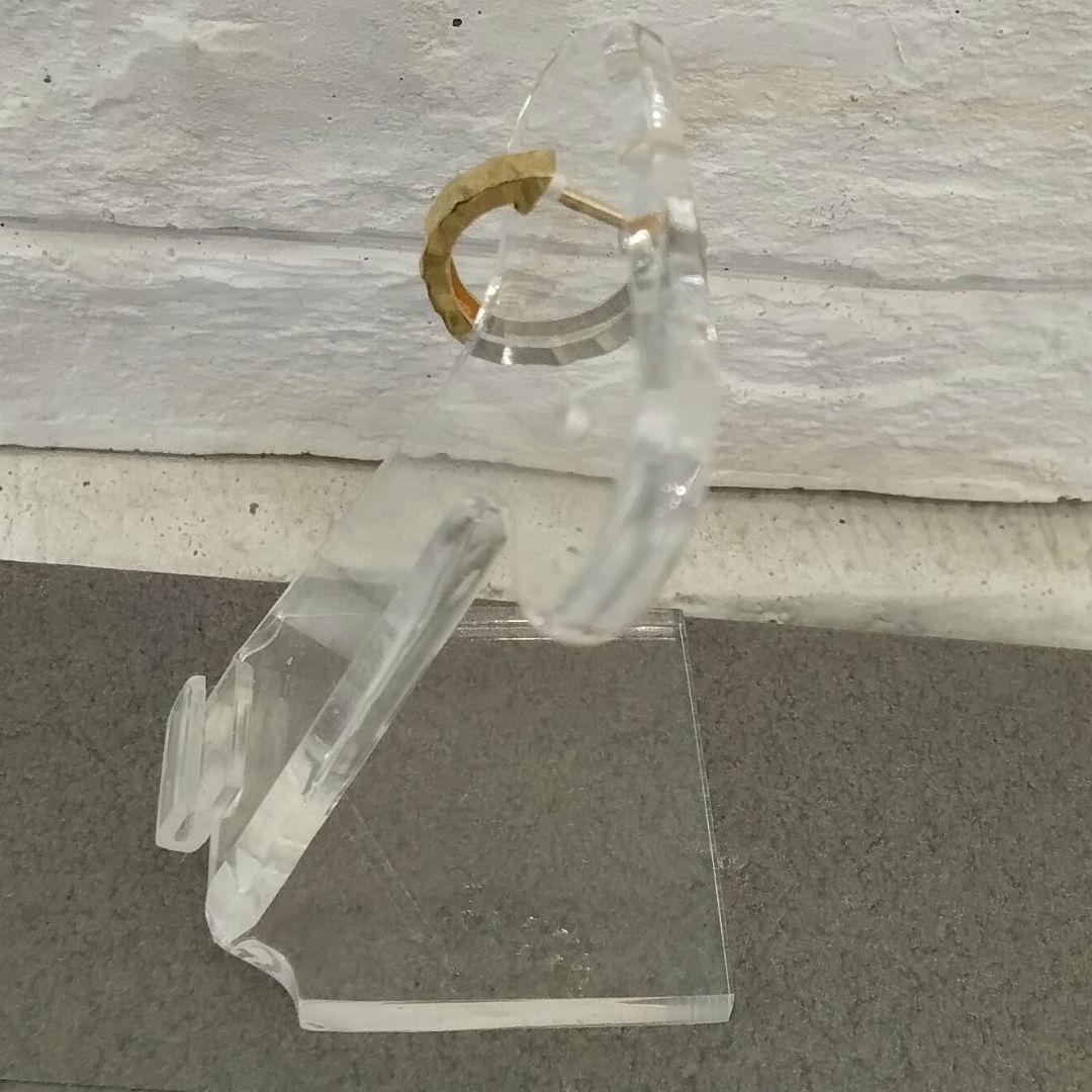 K18YG/WG地金ピアス　片耳用　　中古品