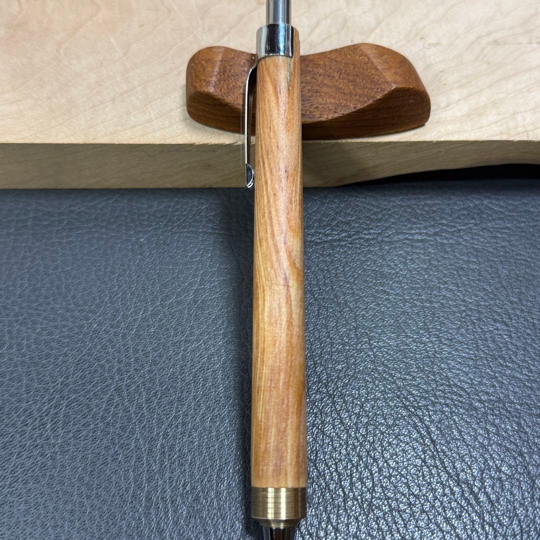 178肥松　木製シャーペン　ダブルR溝付き　ステンレス　根の部分から木取り