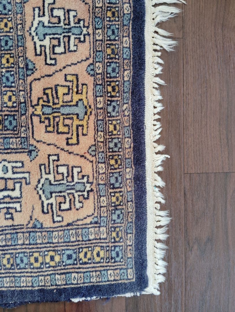 ウール製 幾何学模様 ラグ・カーペット　着払